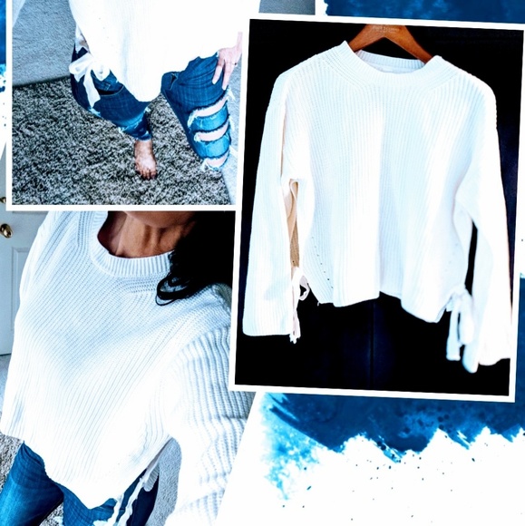 Blue Blush Sweaters - Side tie sweater